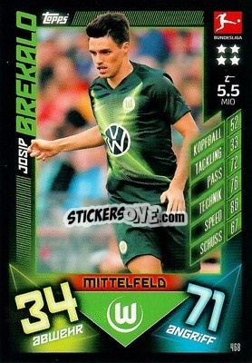 Sticker Josip Brekalo - German Fussball Bundesliga 2019-2020. Match Attax Action n. 468 - Topps
