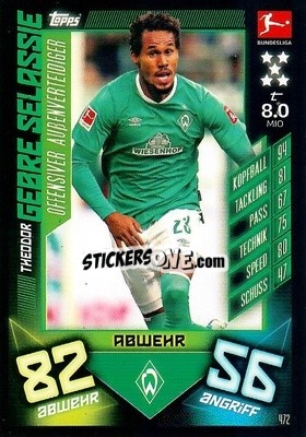 Cromo Theodor Gebre Selassie - German Fussball Bundesliga 2019-2020. Match Attax Action - Topps