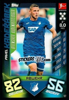 Cromo Pavel Kadeřábek - German Fussball Bundesliga 2019-2020. Match Attax Action - Topps