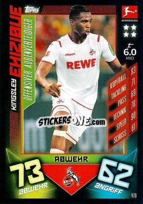 Sticker Kingsley Ehizibue - German Fussball Bundesliga 2019-2020. Match Attax Action - Topps