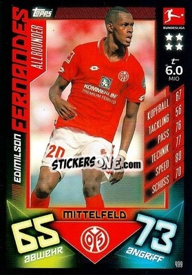 Figurina Edimilson Fernandes - German Fussball Bundesliga 2019-2020. Match Attax Action - Topps