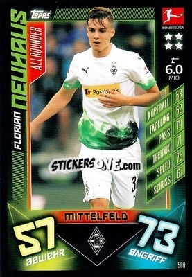 Sticker Florian Neuhaus - German Fussball Bundesliga 2019-2020. Match Attax Action n. 500 - Topps