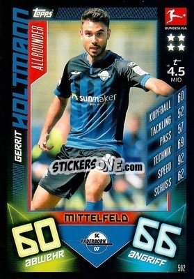 Sticker Gerrit Holtmann - German Fussball Bundesliga 2019-2020. Match Attax Action n. 502 - Topps