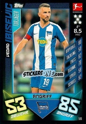 Sticker Vedad Ibiševic - German Fussball Bundesliga 2019-2020. Match Attax Action n. 506 - Topps