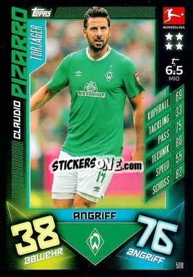 Sticker Claudio Pizarro - German Fussball Bundesliga 2019-2020. Match Attax Action - Topps