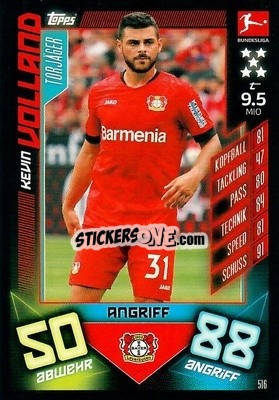 Cromo Kevin Volland - German Fussball Bundesliga 2019-2020. Match Attax Action - Topps