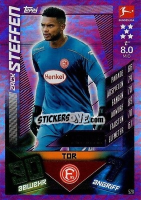 Sticker Zack Steffen - German Fussball Bundesliga 2019-2020. Match Attax Action n. 528 - Topps