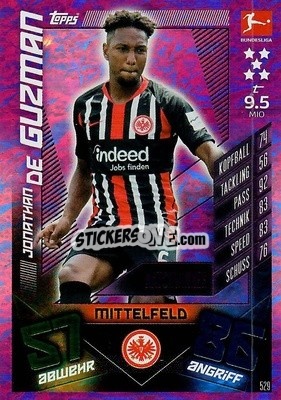 Sticker Jonathan de Guzman - German Fussball Bundesliga 2019-2020. Match Attax Action - Topps