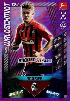 Sticker Luca Waldschmidt - German Fussball Bundesliga 2019-2020. Match Attax Action - Topps