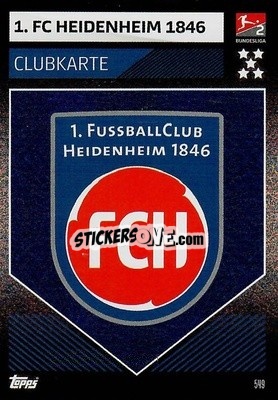 Sticker Clubkarte - German Fussball Bundesliga 2019-2020. Match Attax Action - Topps