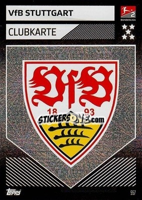 Sticker Clubkarte - German Fussball Bundesliga 2019-2020. Match Attax Action n. 557 - Topps