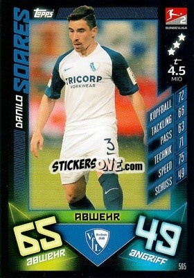 Sticker Danilo Soares - German Fussball Bundesliga 2019-2020. Match Attax Action n. 565 - Topps