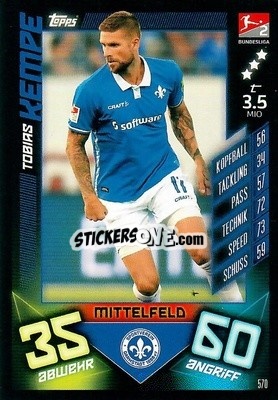 Sticker Tobias Kempe - German Fussball Bundesliga 2019-2020. Match Attax Action - Topps