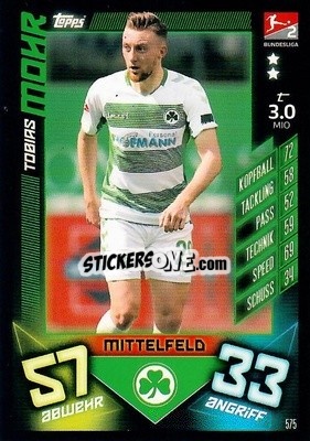 Cromo Tobias Mohr - German Fussball Bundesliga 2019-2020. Match Attax Action - Topps