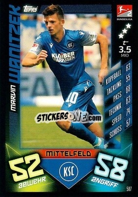 Figurina Marvin Wanitzek - German Fussball Bundesliga 2019-2020. Match Attax Action - Topps