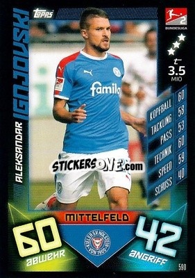 Figurina Aleksandar Ignjovski - German Fussball Bundesliga 2019-2020. Match Attax Action - Topps