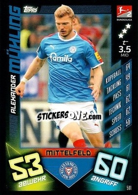 Sticker Alexander Mühling - German Fussball Bundesliga 2019-2020. Match Attax Action - Topps