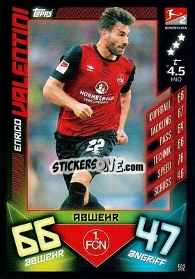 Sticker Enrico Valentini - German Fussball Bundesliga 2019-2020. Match Attax Action - Topps