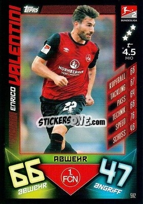 Cromo Enrico Valentini - German Fussball Bundesliga 2019-2020. Match Attax Action - Topps