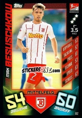 Sticker Max Besuschkow - German Fussball Bundesliga 2019-2020. Match Attax Action - Topps