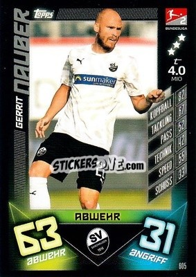 Sticker Gerrit Nauber - German Fussball Bundesliga 2019-2020. Match Attax Action - Topps