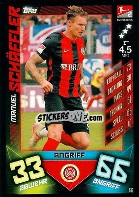 Figurina Manuel Schäffler - German Fussball Bundesliga 2019-2020. Match Attax Action - Topps