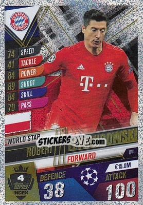 Sticker Robert Lewandowski - Match Attax 101. Season 2019-2020 n. W4 - Topps