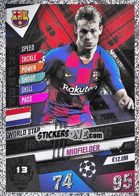 Figurina Frenkie de Jong - Match Attax 101. Season 2019-2020 - Topps