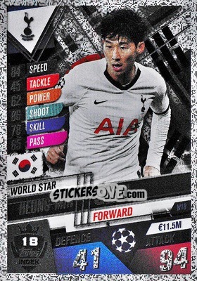 Sticker Heung-Min Son - Match Attax 101. Season 2019-2020 n. W18 - Topps