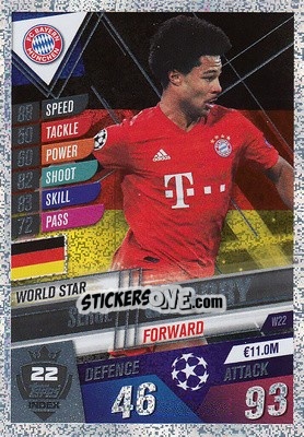 Sticker Serge Gnabry - Match Attax 101. Season 2019-2020 n. W22 - Topps