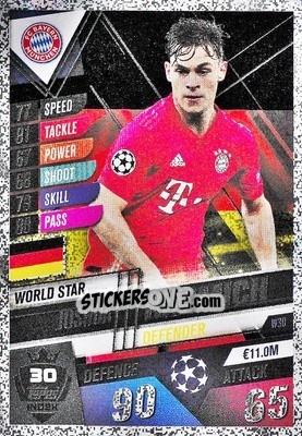 Sticker Joshua Kimmich - Match Attax 101. Season 2019-2020 n. W30 - Topps