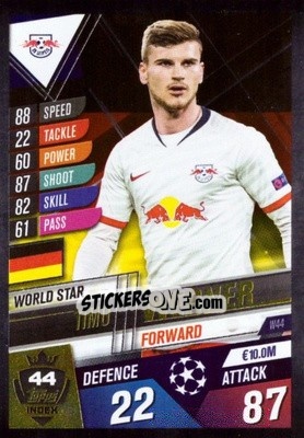 Sticker Timo Werner - Match Attax 101. Season 2019-2020 n. W44 - Topps