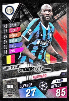 Sticker Romelu Lukaku - Match Attax 101. Season 2019-2020 n. W55 - Topps
