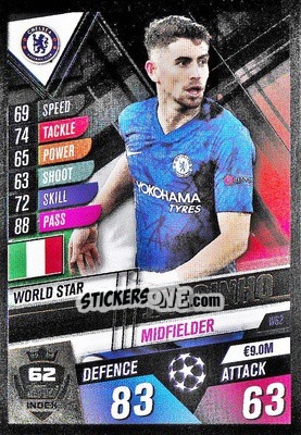 Sticker Jorginho - Match Attax 101. Season 2019-2020 n. W62 - Topps