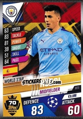 Sticker Rodri - Match Attax 101. Season 2019-2020 - Topps