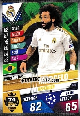 Sticker Marcelo - Match Attax 101. Season 2019-2020 n. W74 - Topps