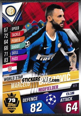 Sticker Marcelo Brozovic - Match Attax 101. Season 2019-2020 n. W79 - Topps