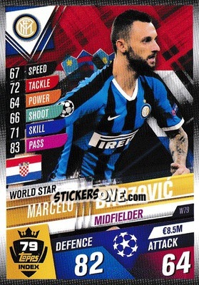 Sticker Marcelo Brozovic - Match Attax 101. Season 2019-2020 - Topps