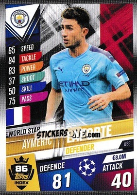 Sticker Aymeric Laporte - Match Attax 101. Season 2019-2020 n. W86 - Topps