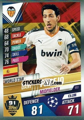 Sticker Dani Parejo - Match Attax 101. Season 2019-2020 n. W91 - Topps