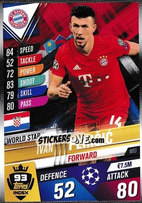Sticker Ivan Perišic - Match Attax 101. Season 2019-2020 n. W93 - Topps