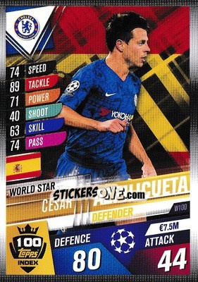 Figurina César Azpilicueta - Match Attax 101. Season 2019-2020 - Topps