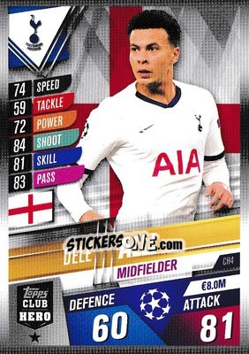 Sticker Dele Alli - Match Attax 101. Season 2019-2020 n. CH4 - Topps