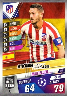 Sticker Koke - Match Attax 101. Season 2019-2020 n. CH6 - Topps