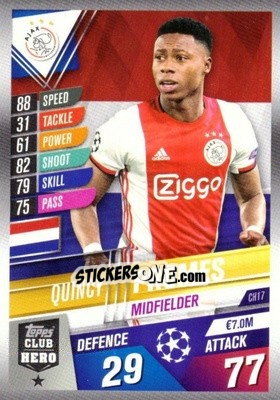 Sticker Quincy Promes - Match Attax 101. Season 2019-2020 n. CH17 - Topps