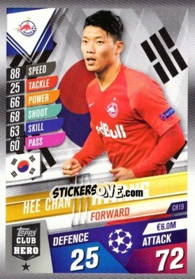 Sticker Hee-Chan Hwang - Match Attax 101. Season 2019-2020 n. CH19 - Topps