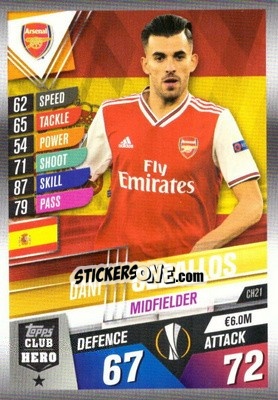 Figurina Dani Ceballos - Match Attax 101. Season 2019-2020 - Topps