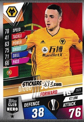 Sticker Diogo Jota - Match Attax 101. Season 2019-2020 - Topps