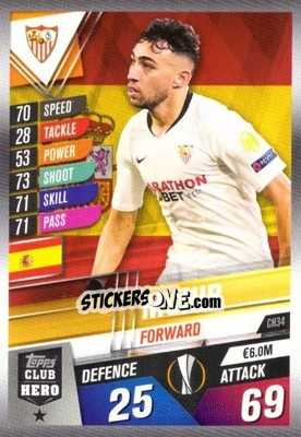 Sticker Munir - Match Attax 101. Season 2019-2020 n. CH34 - Topps
