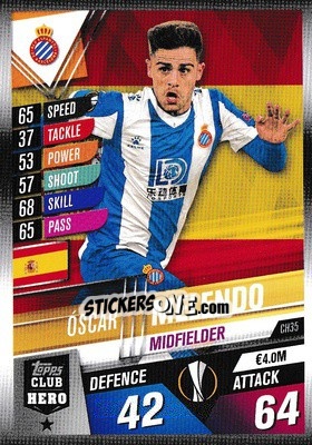 Sticker Oscar Melendo - Match Attax 101. Season 2019-2020 - Topps